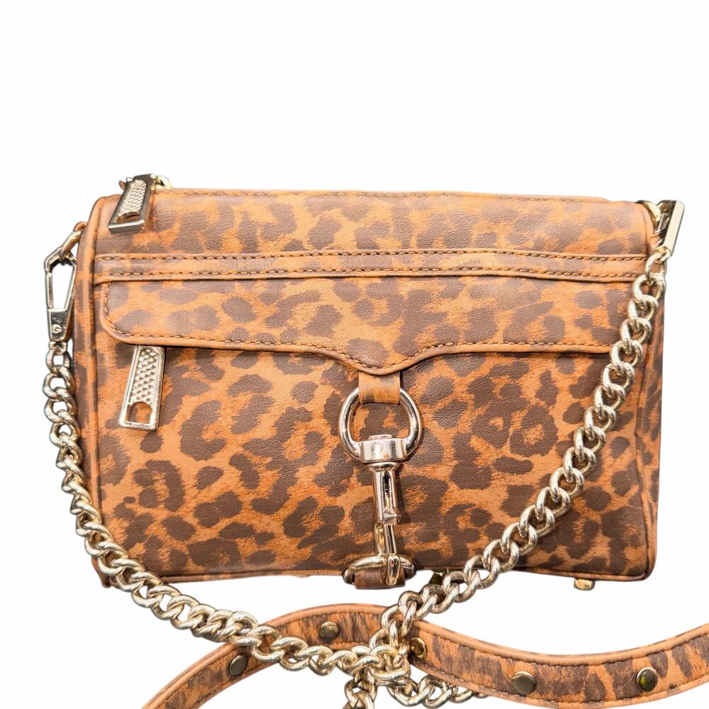 Rebecca Minkoff Leopard Print Leather Mini MAC Crossbody
